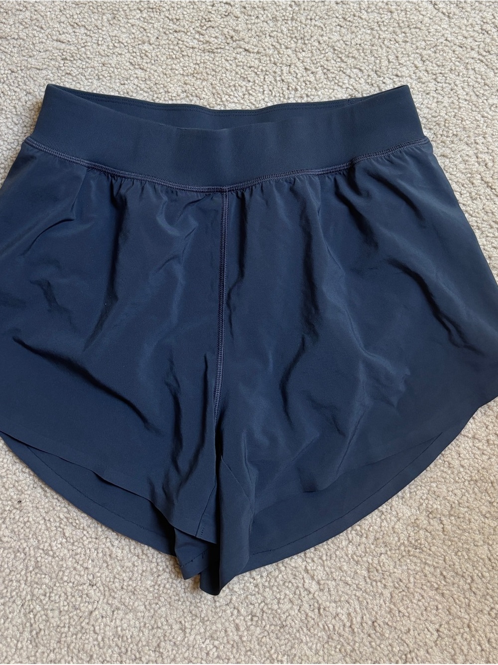 CRZ YOGA Navy High-Waist Athletic Shorts
